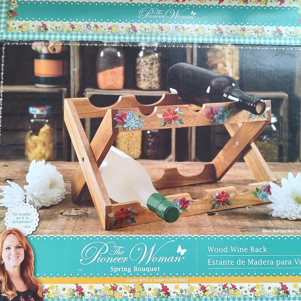 NIB Pioneer Woman Spring Bouquet Wine Rack